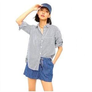 J Crew chambray striped pull on shorts